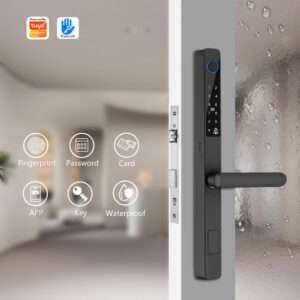 Smart Door Lock| IP68 waterproof feature · Password/APP/Key swipe/Key card multi-mode unlocking · Compatible with casement sliding doors of aluminum alloy
