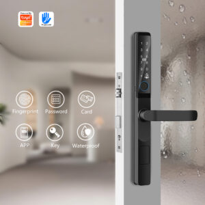 Smart Fingerprint Door Lock with Built-in Doorbell | Password, Card, App Control, Type-C Power for Home & Office Security