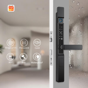Waterproof Biometric Smart Lock | Tuya App Control, Fingerprint & Passcode Entry for Home Security
