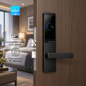Electronic Rfid Hotel Key Card Lock | Fire Resistant Pc Material Smart Door Lock For Hotel & Apartment Access Control System