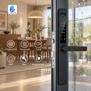 Smart Door Lock Tuya & TT Lock - Kunci Pintu Digital Sidik Jari, Password, Kartu (6-in-1 Waterproof)